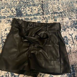 Zara Leather Shorts